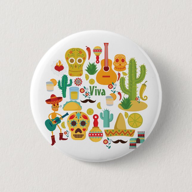 es lebe mexiko button (Vorderseite)