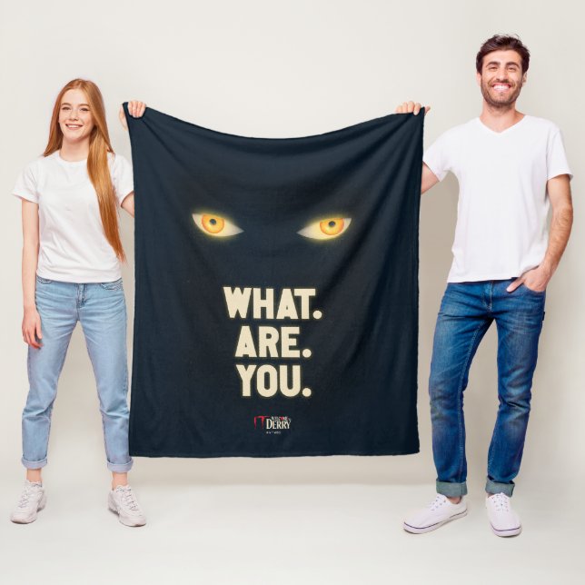 Es leuchtet die Augen "Was.Are.You". Fleecedecke (Beispiel)