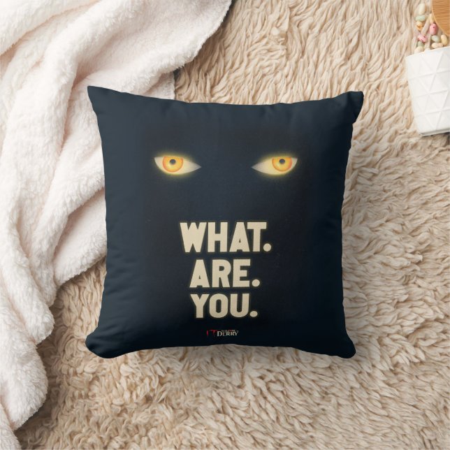 Es leuchtet die Augen "Was.Are.You". Kissen (Decke)
