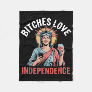Es Liebe Unabhängigkeit _ Funny 4. Juli für Frauen Fleecedecke