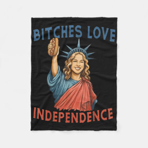 Es Liebe Unabhängigkeit Funny 4. Juli Patriotic Fleecedecke