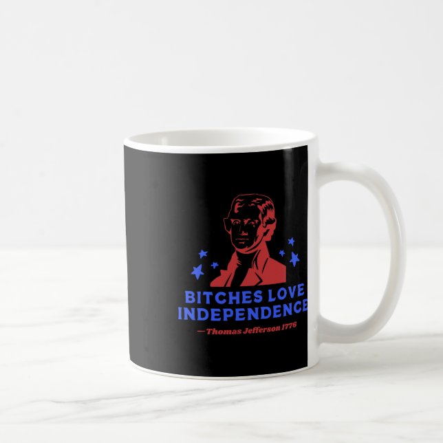 Es Liebe Unabhängigkeit Funny 4. Juli Thomas Jeff Kaffeetasse (Rechts)