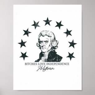 Es Liebe Unabhängigkeit Funny 4. Juli Thomas Jeff Poster