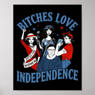 Es Liebe Unabhängigkeit Lustige Frauen 4. Juli Ret Poster