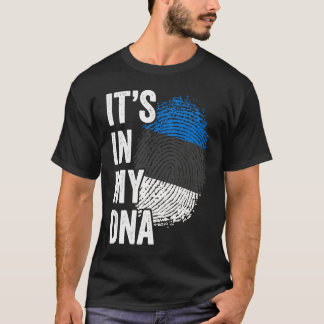 ES LIEGT IN MEINER DNA Estland-Flagge Estnische Wu T-Shirt