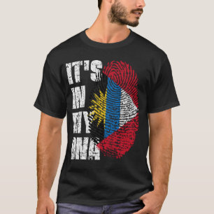 ES LIEGT IN MEINER DNA Flagge von Antigua und Barb T-Shirt