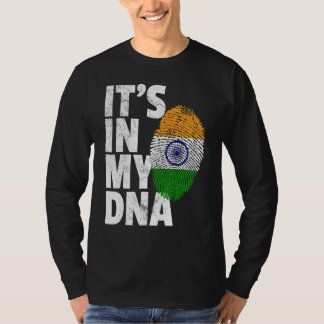 ES LIEGT IN MEINER DNA Indien-Flagge indische Männ T-Shirt