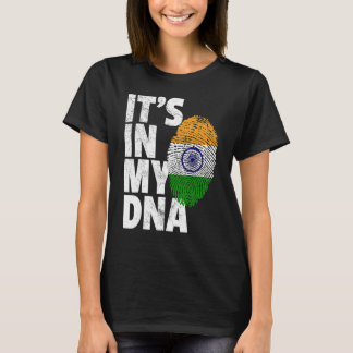 ES LIEGT IN MEINER DNA Indien-Flagge indische Männ T-Shirt