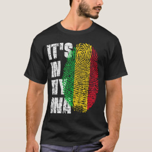 ES LIEGT IN MEINER DNA Mali-Flagge Jungen Mädchen  T-Shirt