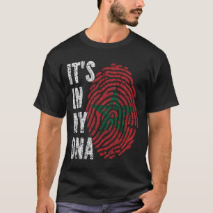 ES LIEGT IN MEINER DNA Marokko-Flagge Männer Fraue T-Shirt