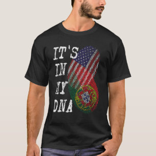 ES LIEGT IN MEINER DNA Portugiesisch Amerikanische T-Shirt