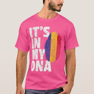 ES LIEGT IN MEINER DNA Rumänisch Rumänien Flagge M T-Shirt