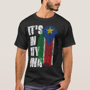 ES LIEGT IN MEINER DNA Südsudan-Flagge Jungen Mädc T-Shirt