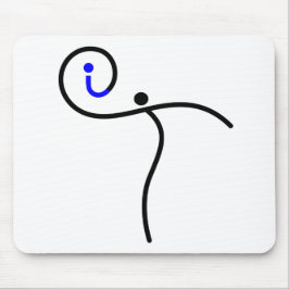 es Logo, 01 Schwarz/Blau. Mousepad