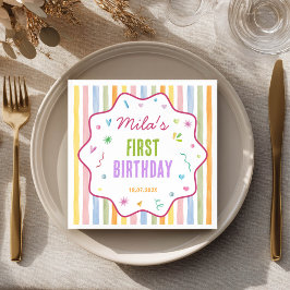 Es macht Spaß, ein Geburtstag bunt Party Serviette