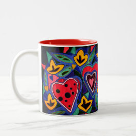 Es macht Spaß, in der Liebe zu sein Zweifarbige Tasse