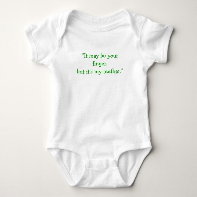 "Es mag dein Finger sein, aber es ist mein Partner Baby Strampler (Vorderseite)