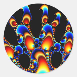 Es - Mandelbrot Fraktal Art Runder Aufkleber