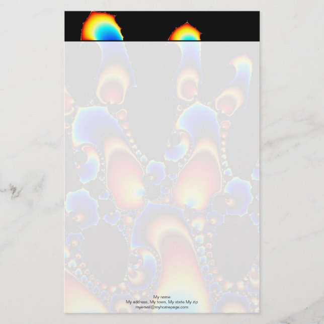 Es - Mandelbrot-Fraktal Briefpapier (Vorderseite)