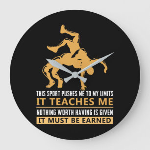 ES MUSS EIN FRÜHERER Wrestling SEIN Große Wanduhr