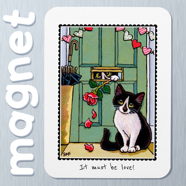 Es muss Liebe Niedlich Cat Individuelle Name Magnet (Von Creator hochgeladen)