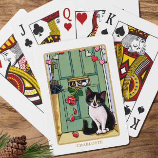 Es muss Liebe Niedlich Cat Individuelle Name Spielkarten