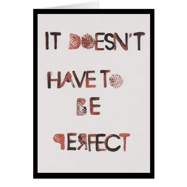 Es muss nicht perfekt sein (Vorne)