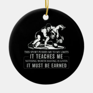 Es muss Wrestling Sport verdient werden Keramik Ornament