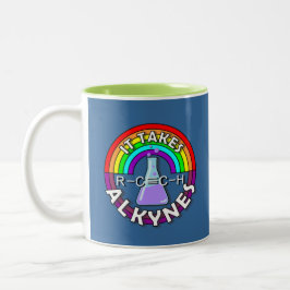 Es nimmt ALKYNE! Zweifarbige Tasse