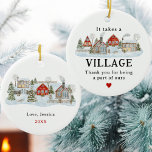 Es nimmt ein Village Helfer Vielen Dank Geschenk Keramik Ornament<br><div class="desc">Es nimmt ein Village Helfer Vielen Dank Geschenk</div>