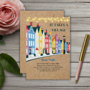 Es nimmt ein Village Modern Craft Baby Dusche Begleitkarte