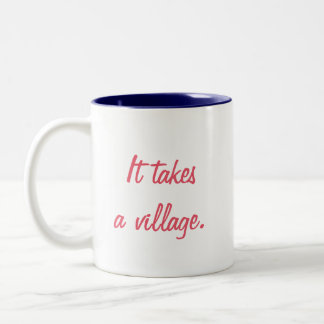Es nimmt eine Dorf-Kaffee-Tasse Zweifarbige Tasse