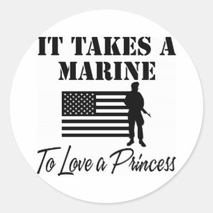 Es nimmt einem Marinesoldaten zur Liebe eine Runder Aufkleber