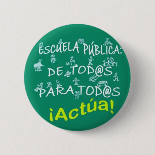 es plattiert staatliche Schule Button