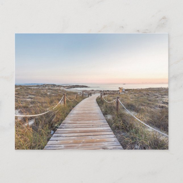 Es Pujols Beach at Dawn Postkarte (Vorderseite)