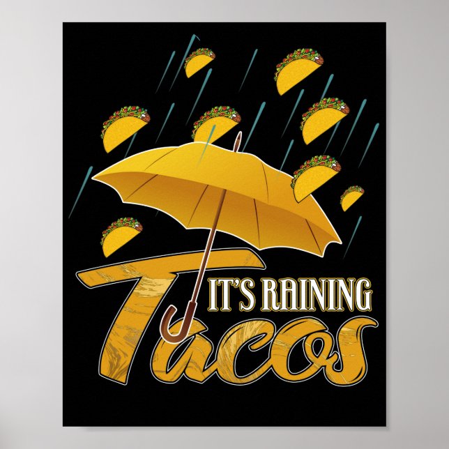 Es regnet Tacos Poster (Vorne)