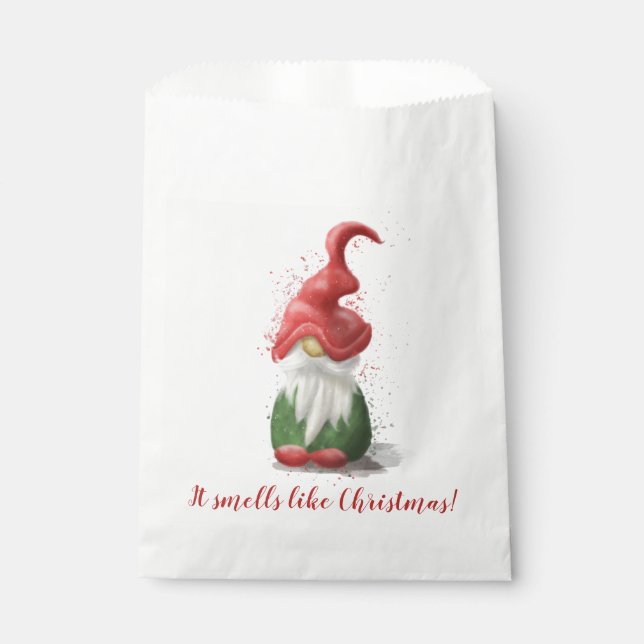 Es riecht wie Weihnachten - Gnome 1 Geschenktütchen (Vorderseite)