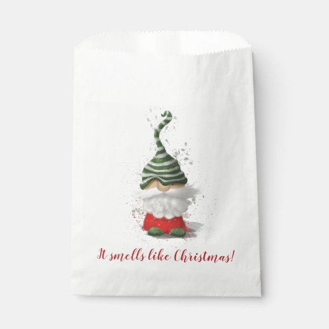 Es riecht wie Weihnachten - gnome 2 Gevor Tasche Geschenktütchen (Vorderseite)