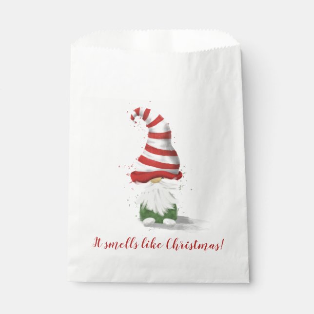 Es riecht wie Weihnachten - Gnome 3 Gefallen Tasch Geschenktütchen (Vorderseite)