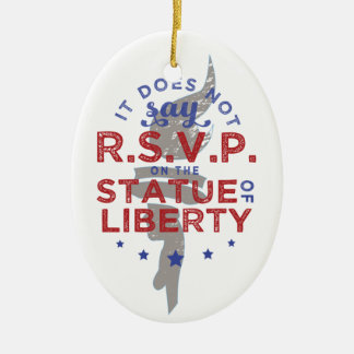 Es sagt nicht UAWG über die Freiheitsstatue Keramik Ornament