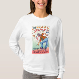 Es schlägt mich, Cartoon-Mann-Bowling T-Shirt