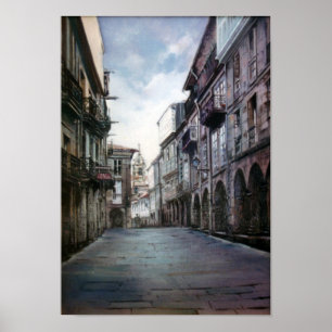 Es schweigt von dem Billard ,(Santiago Compostela Poster