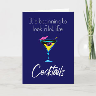Es sieht sehr nach Cocktails Blue aus Karte