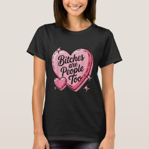 Es sind auch Menschen Lustige Herzen Feministische T-Shirt