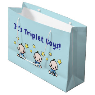 Es sind Drillinge Jungen!, Geschenkverpackung für Große Geschenktüte