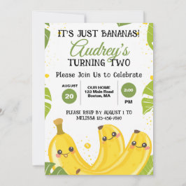 Es sind einfach Bananen jeden Alters Geburtstagspa Einladung