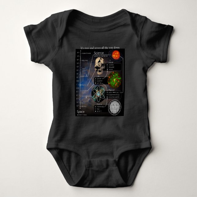 Es sind Eins und Zeroes ganz nach unten Baby Strampler (Vorderseite)