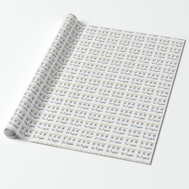 Es sind Triplets, 1 Mädchen & 2 Jungen, maßgeschne Geschenkpapier
