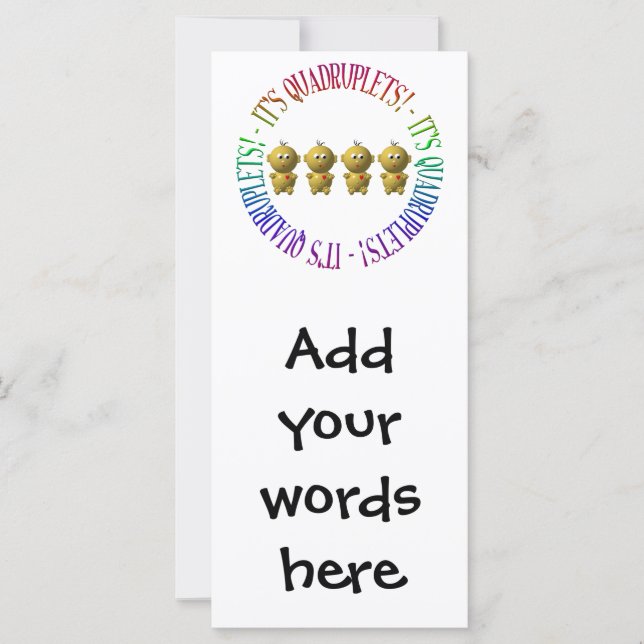 Es sind Vierlinge! (Vorderseite)