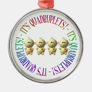 Es sind Vierlinge! Ornament Aus Metall